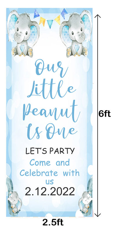 Elephant Welcome Banner Roll up Standee (with stand)