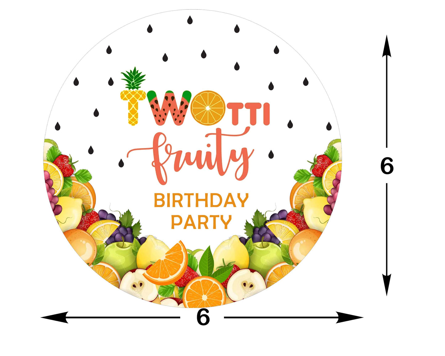 Twotti Fruity Theme Birthday Party Backdrop