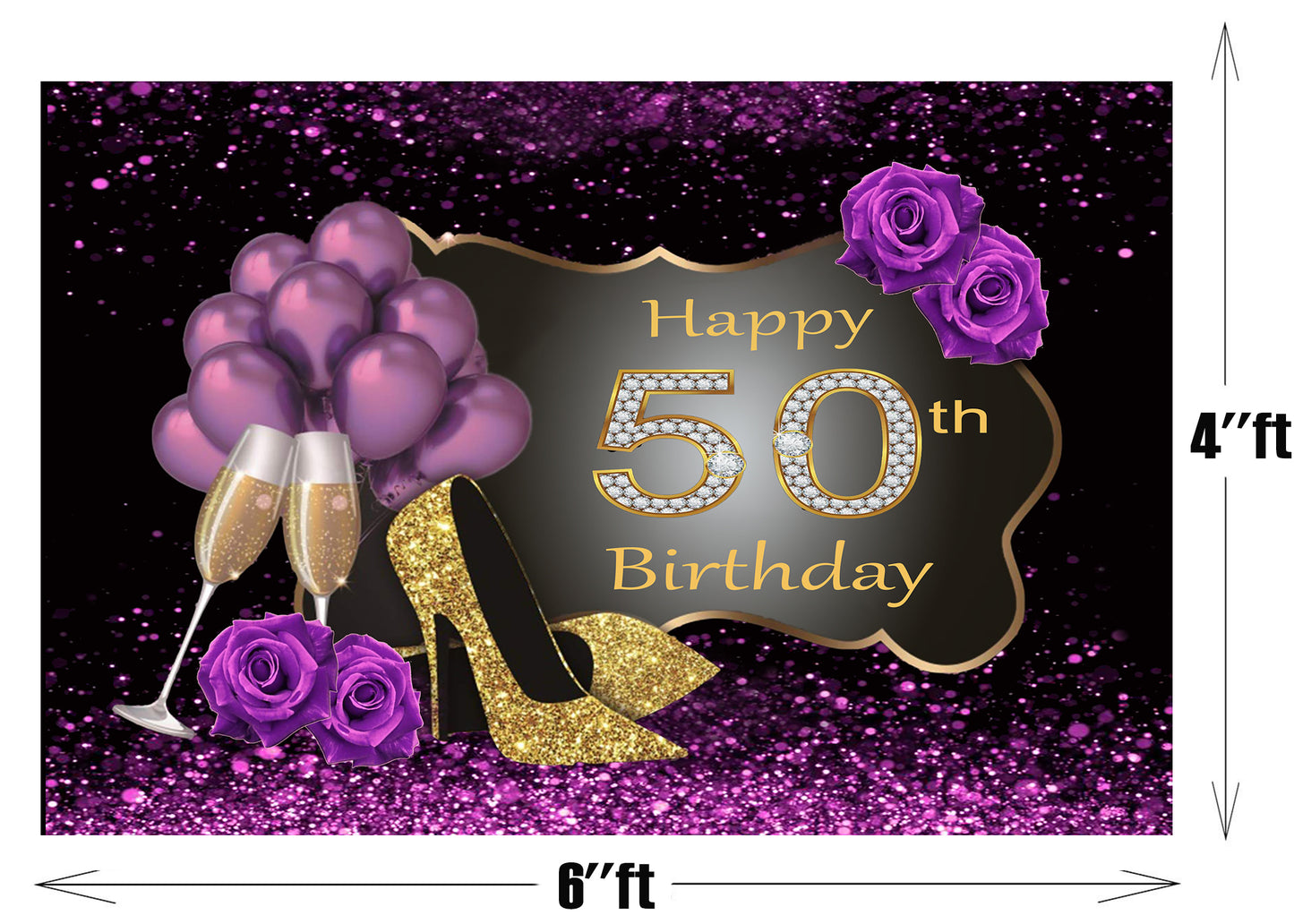 50th Birthday Party Backdro