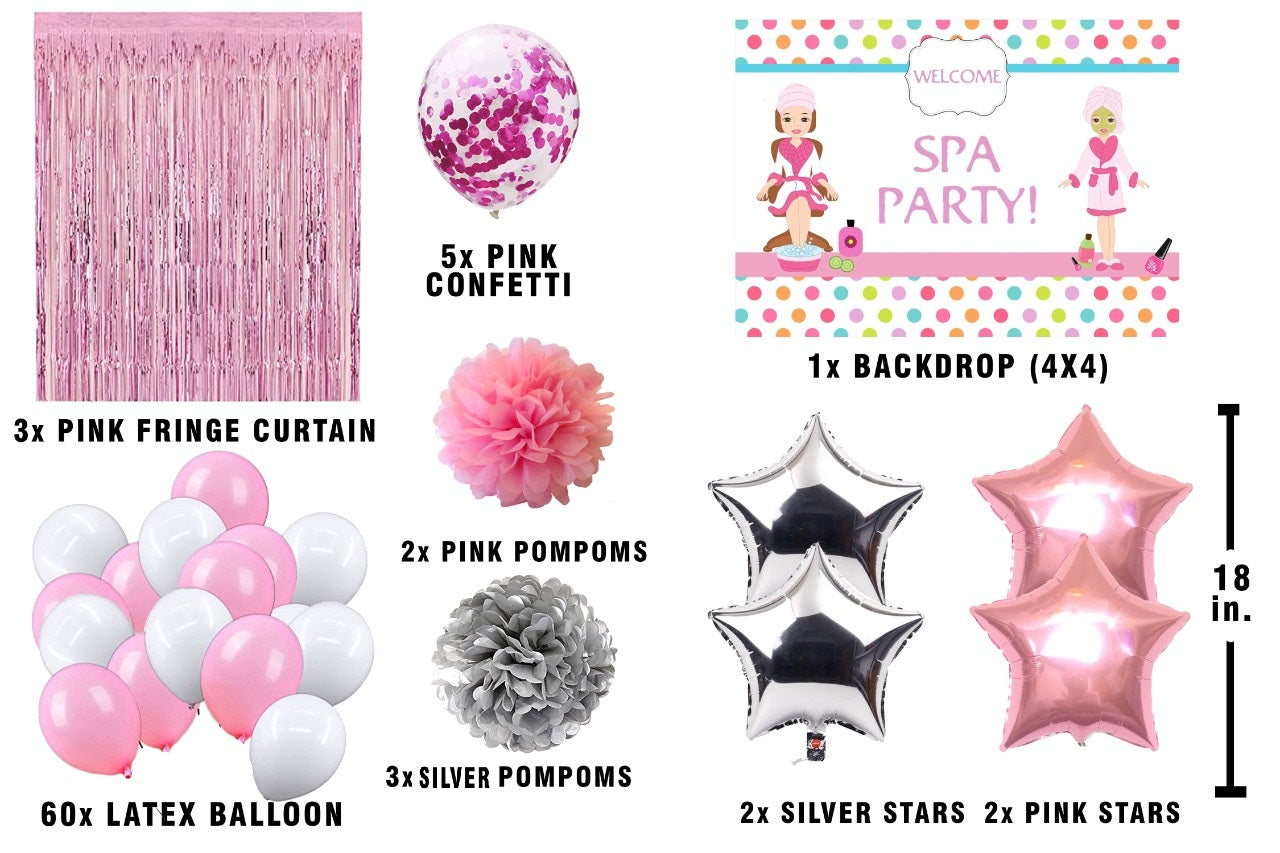 Spa Theme Birthday Party Complete Decoration Kit
