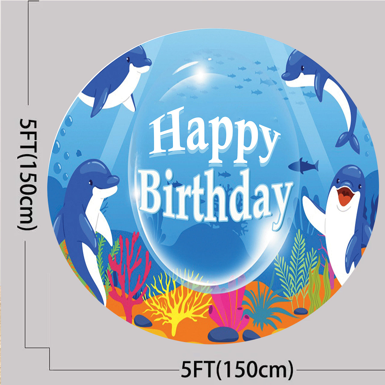 Baby Shark Theme Birthday Party Backdrop