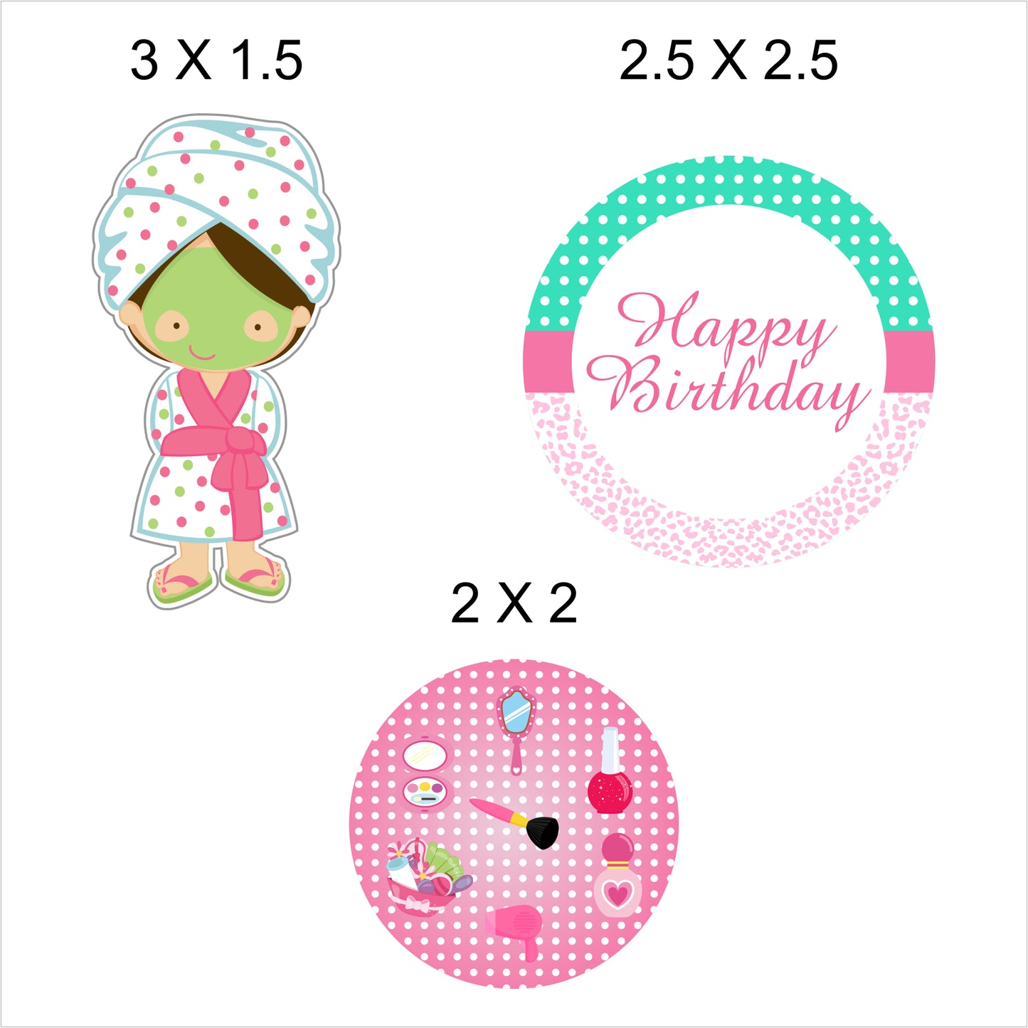 Spa Theme Birthday Party Paper Decorative Straws