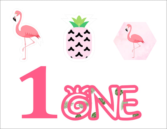 Flamingo Theme Birthday Party Paper Decorative Straws