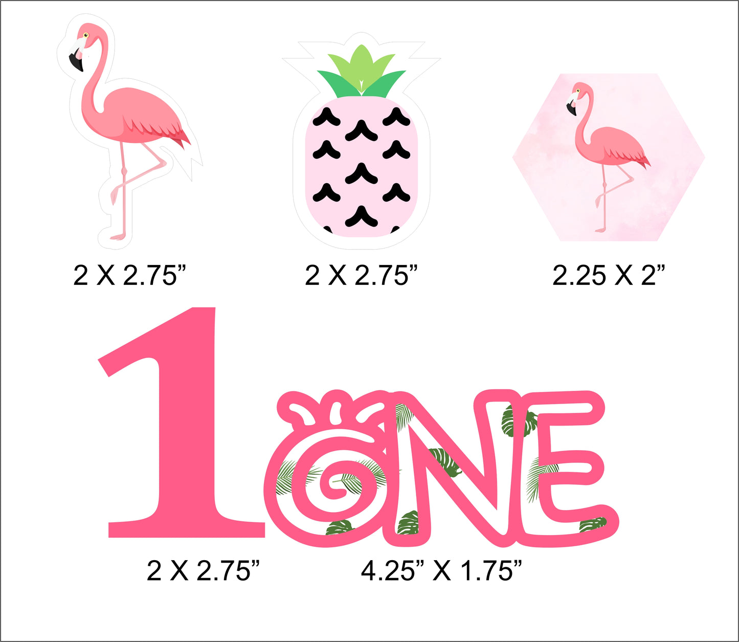 Flamingo Theme Birthday Party Paper Decorative Straws