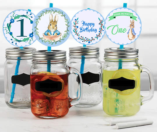 Some Bunny Is One Birthday Party Paper Decorative Straws