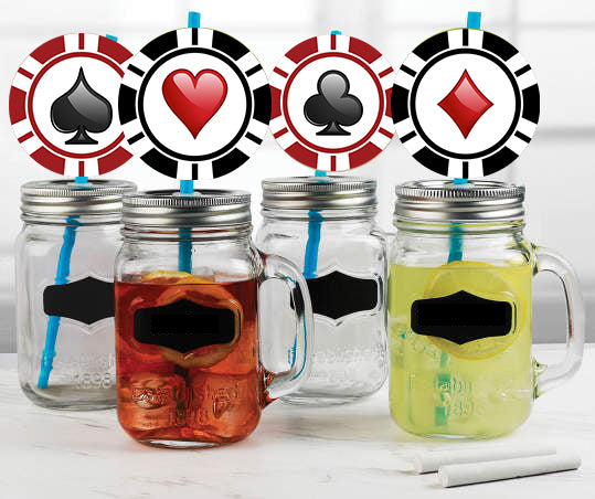 Casino Party Straw Set For Decoration