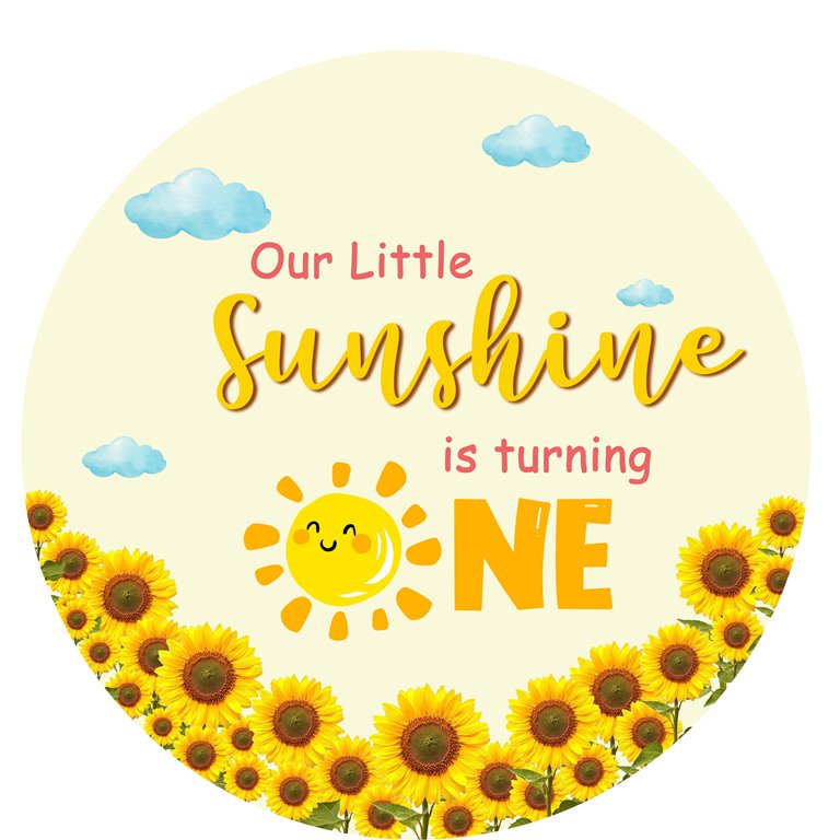 Sunshine Theme Birthday Party Backdrop