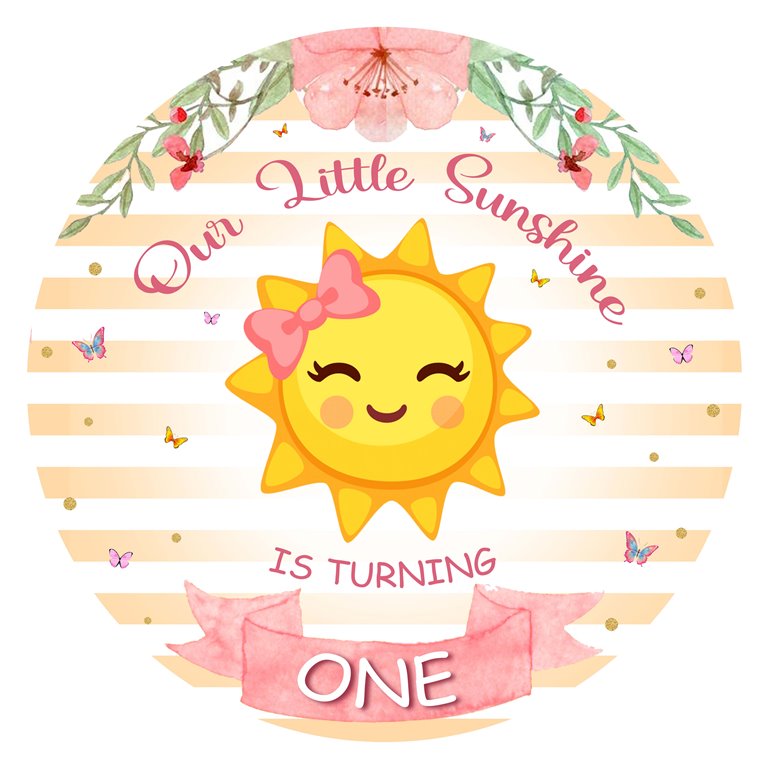Sunshine Theme Birthday Party Backdrop