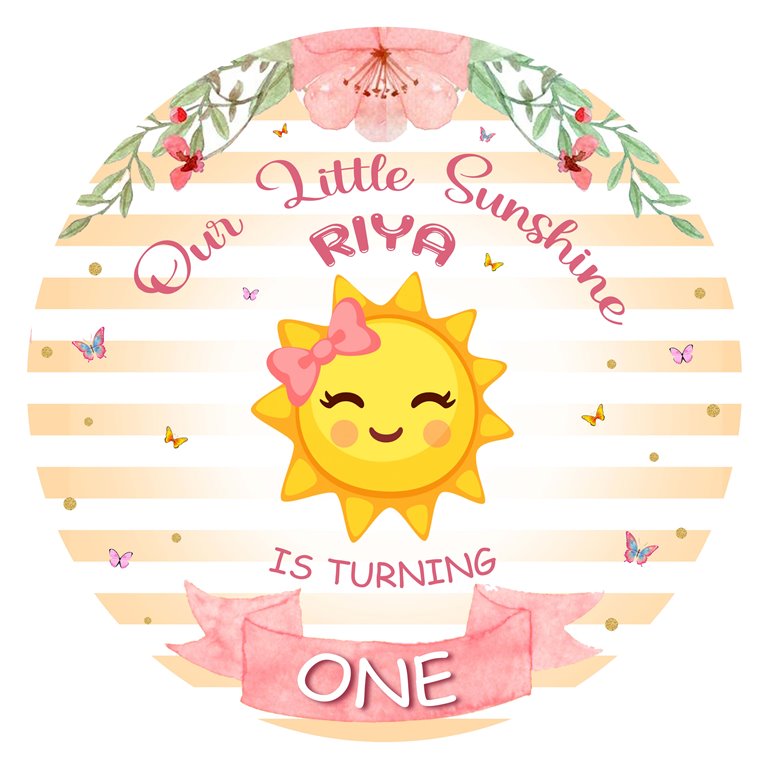 Sunshine Theme Birthday Party Backdrop