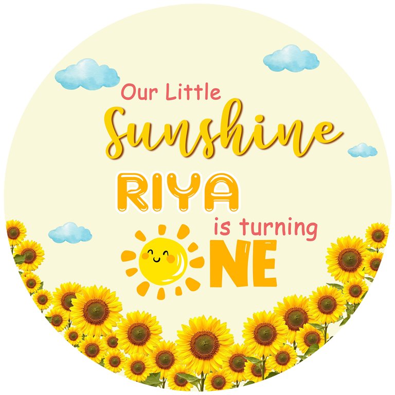 Sunshine Theme Birthday Party Backdrop