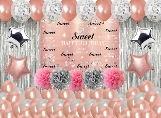 21st Birthday Party Complete Decoration Kit