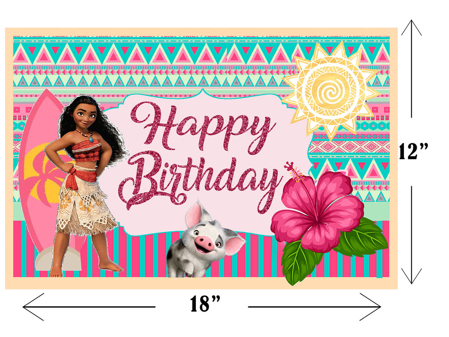 Moana Theme Birthday Party Table Mats