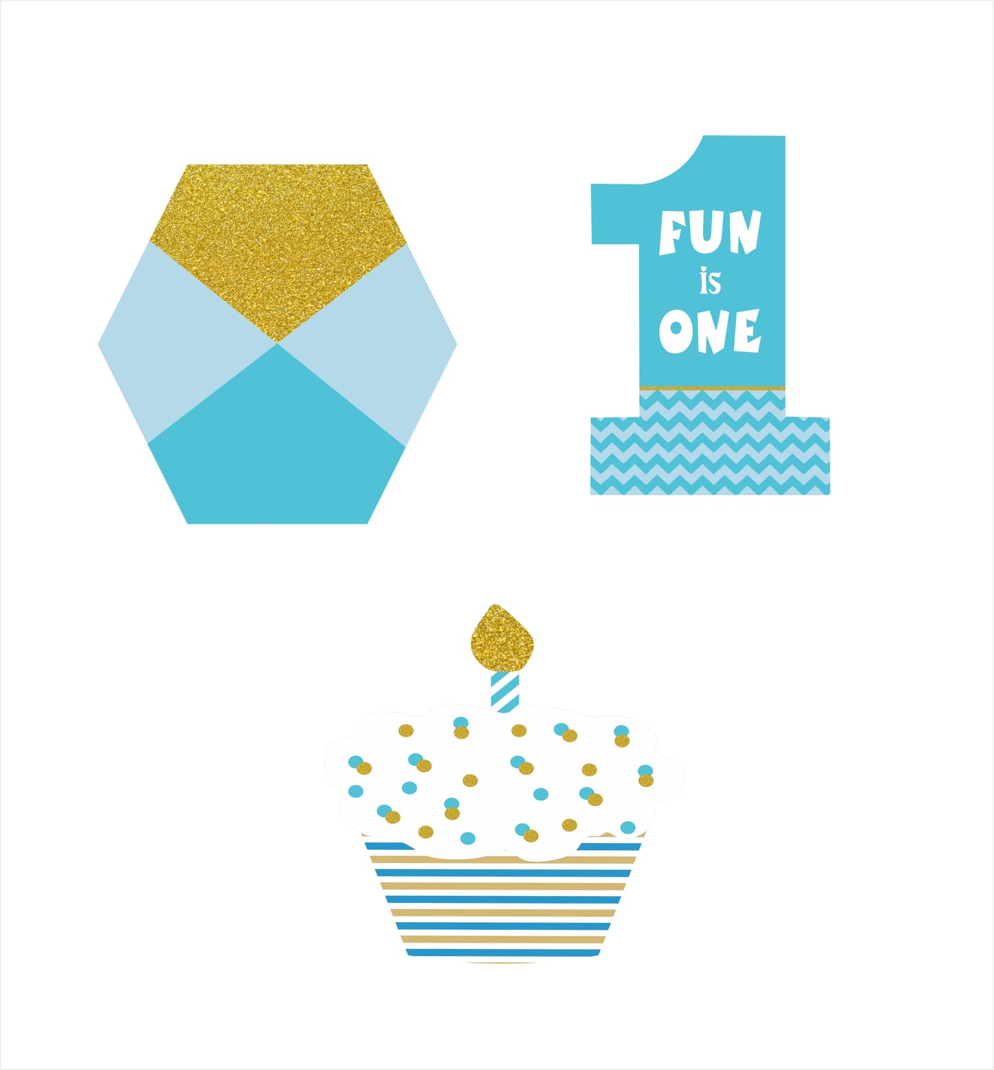 One Is Fun Table Top For Birthday Decoration