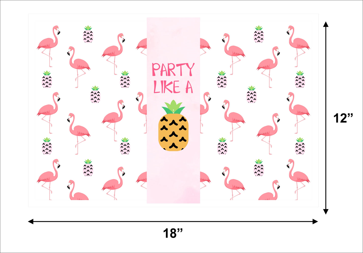 Flamingo Theme Birthday Party Table Mats for Decoration