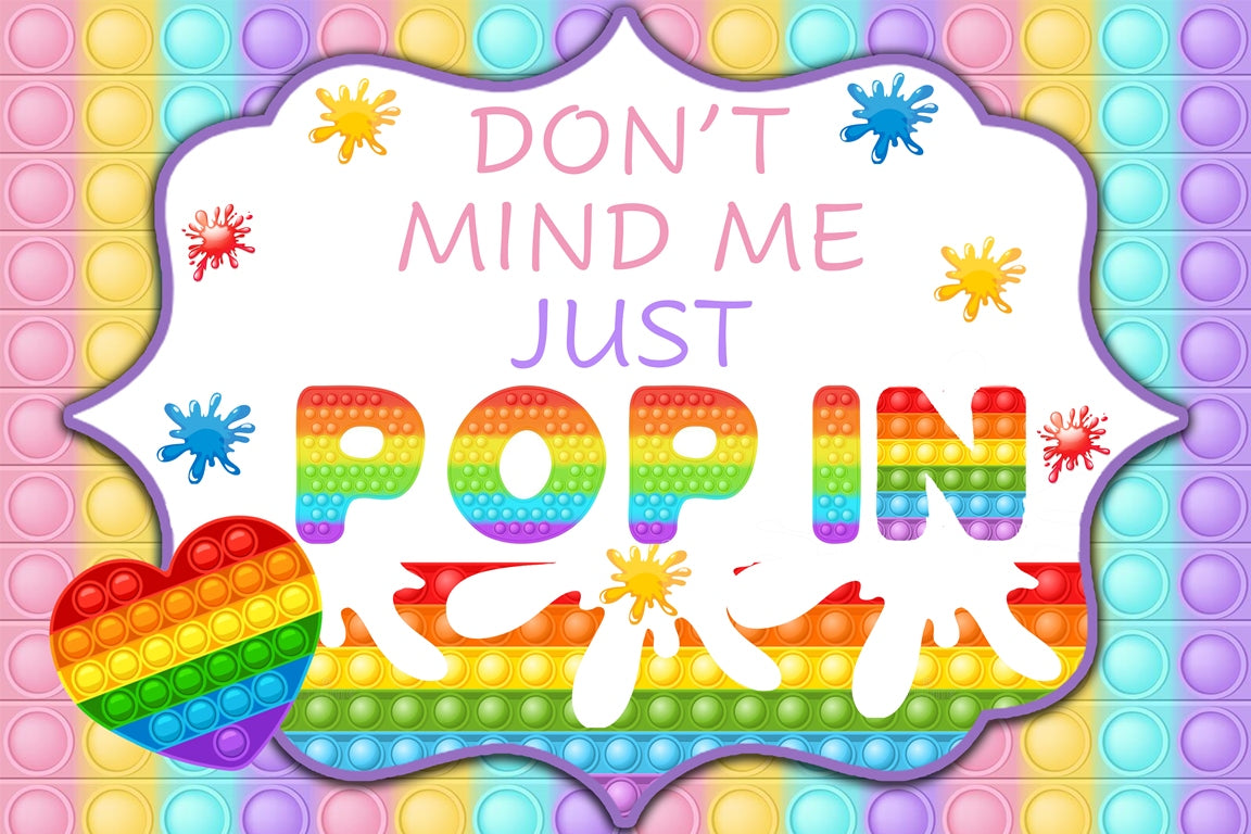 Pop It Theme Birthday Table Mats for Decoration