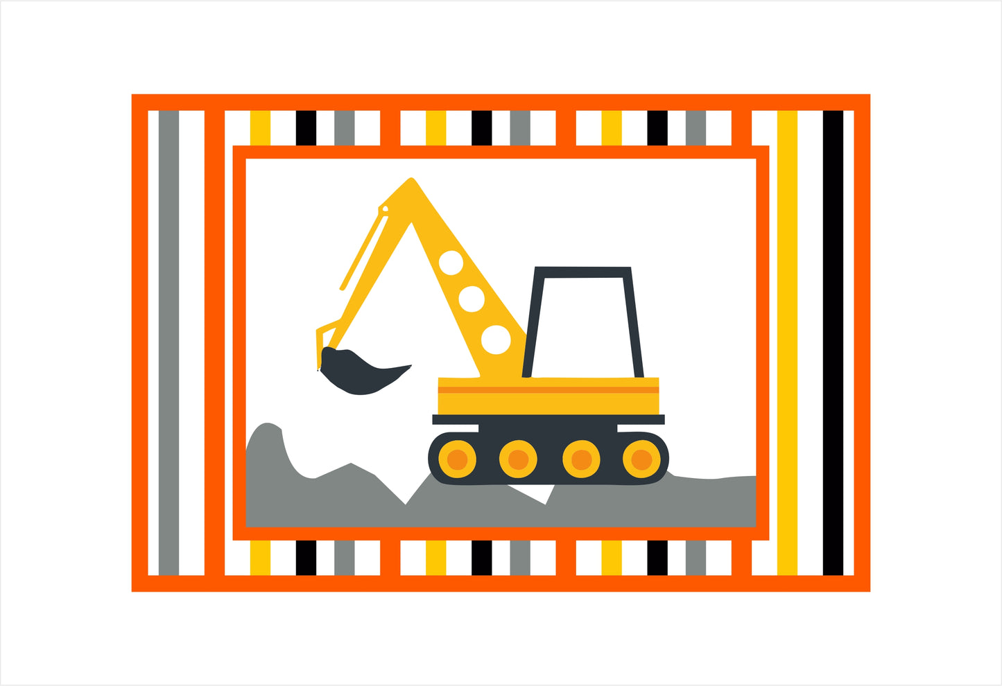 Construction Birthday Table Mats for Decoration