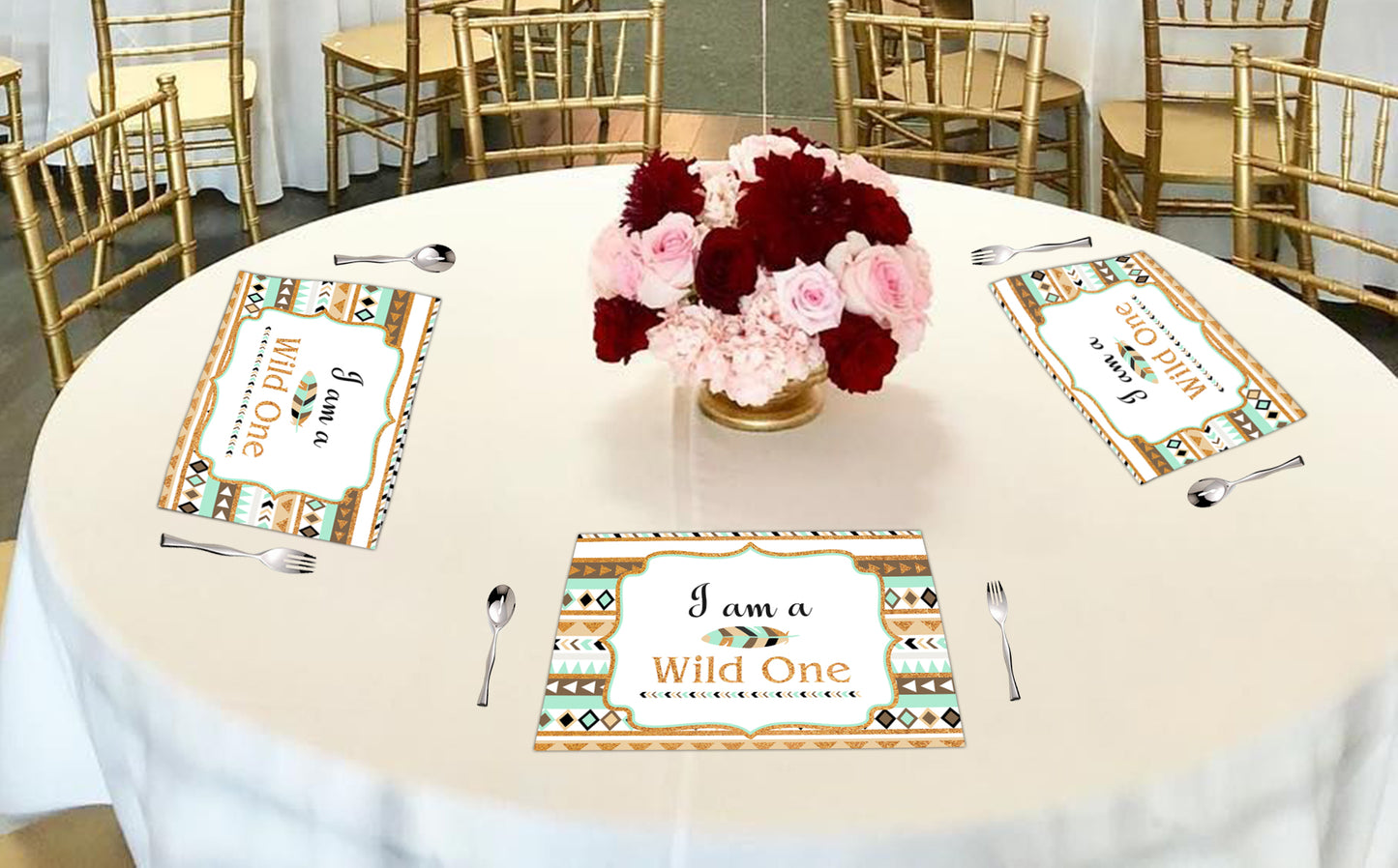 Wild One Birthday Table Mats for Decoration