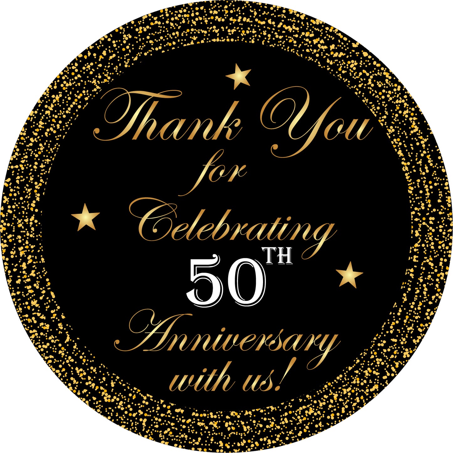 50th Anniversary Party Thank You Gift Tags