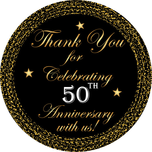 50th Anniversary Party Thank You Gift Tags