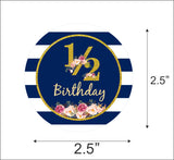 Half Birthday Party Thank You Gift Tags