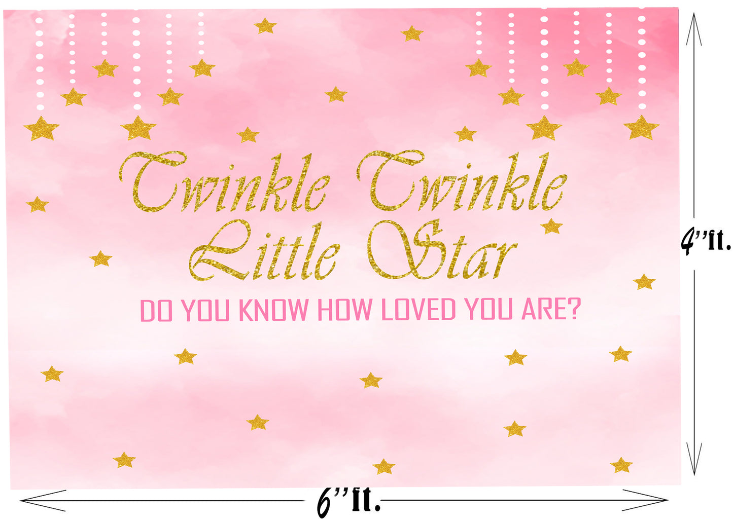 Twinkle Twinkle Little Star Girls Theme Party Backdrop