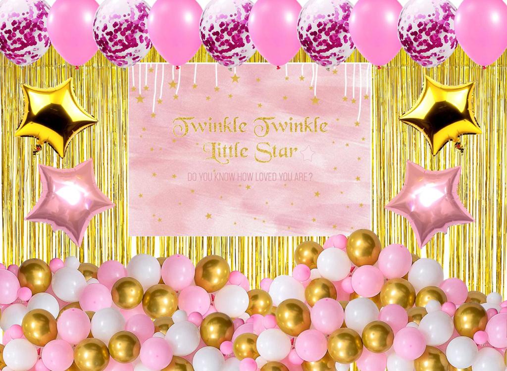 Twinkle Twinkle Little Star Theme Birthday Party Complete Party Set for Girls