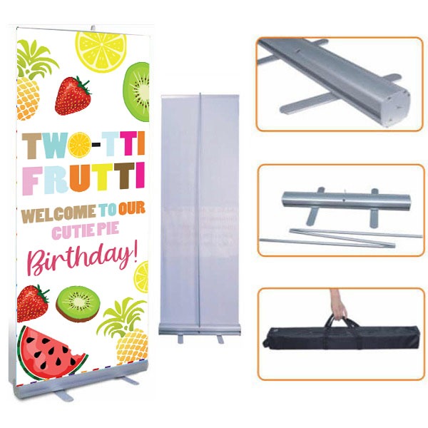 Twotti Fruitti Customized Welcome Banner Roll up Standee (with stand)