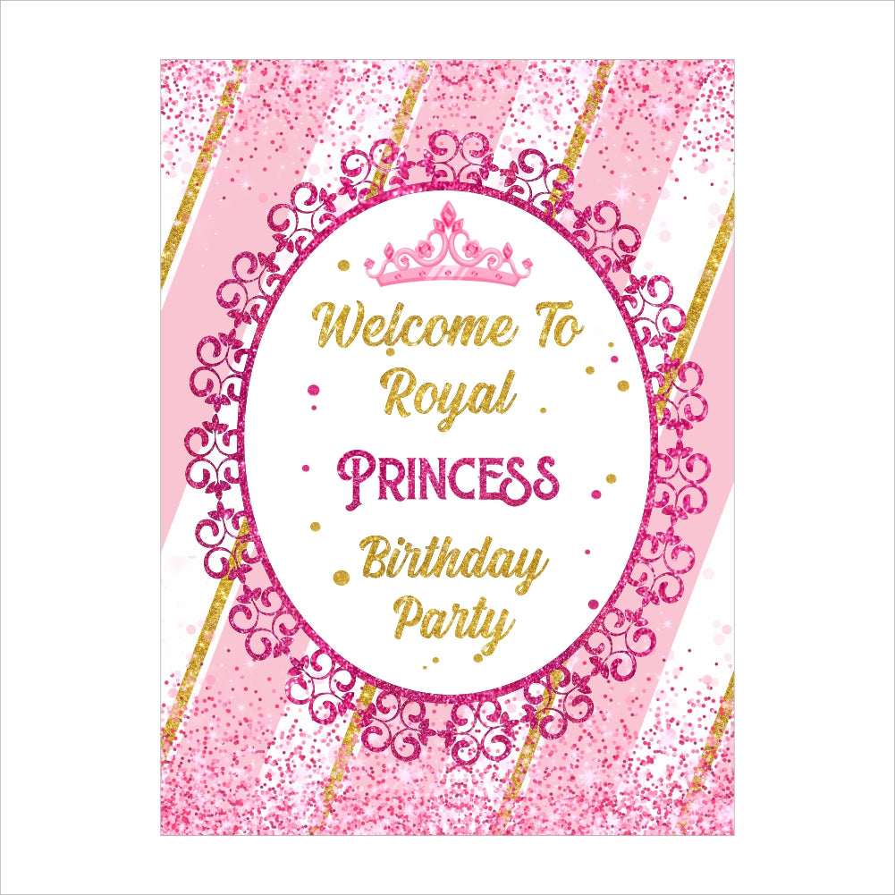 Princess Birthday Party Welcome Board