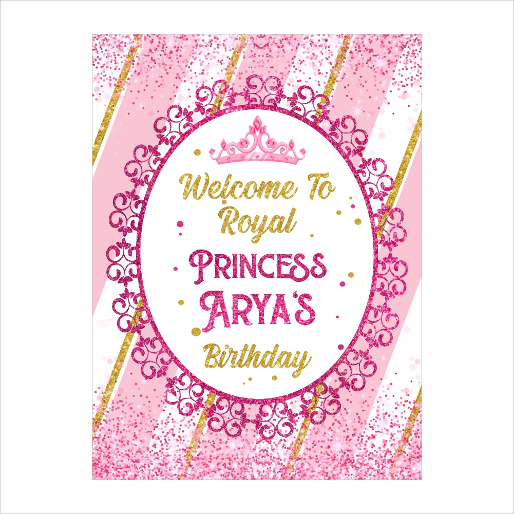 Princess Birthday Party Welcome Board