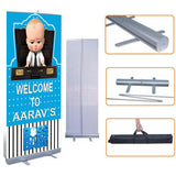 Boss Baby Customized Welcome Banner Roll up Standee (with stand)