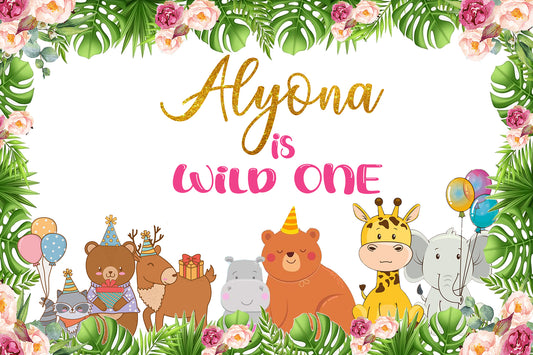 Personalize Jungle Backdrop Banner