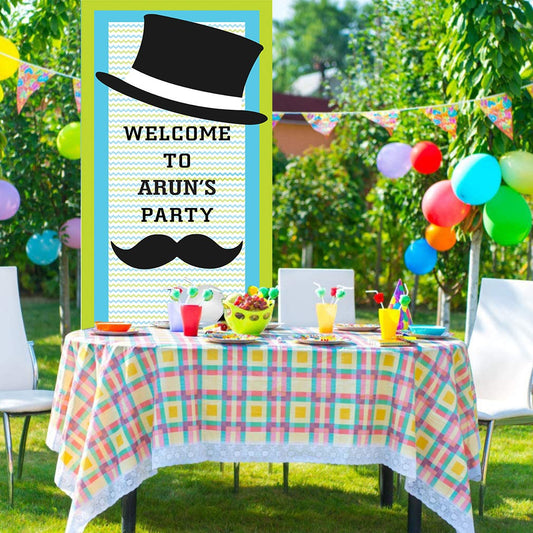 Little Man Customized Welcome Banner Roll up Standee (with stand)