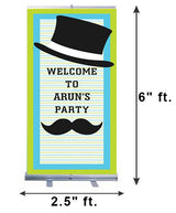 Little Man Customized Welcome Banner Roll up Standee (with stand)