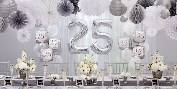 Amazon.com: 25th Anniversary Party Decorations Kit - Gold Glitter Happy 25th  Anniversary Banner, 9Pcs Sparkling 25 Hanging Swirl, 6Pcs Poms - for 25th  Wedding Anniversary Party Decorations : Home & Kitchen