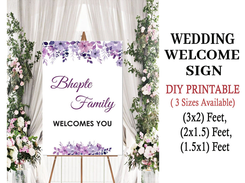 Copy of Wedding Ceremony Theme Party Welcome Board