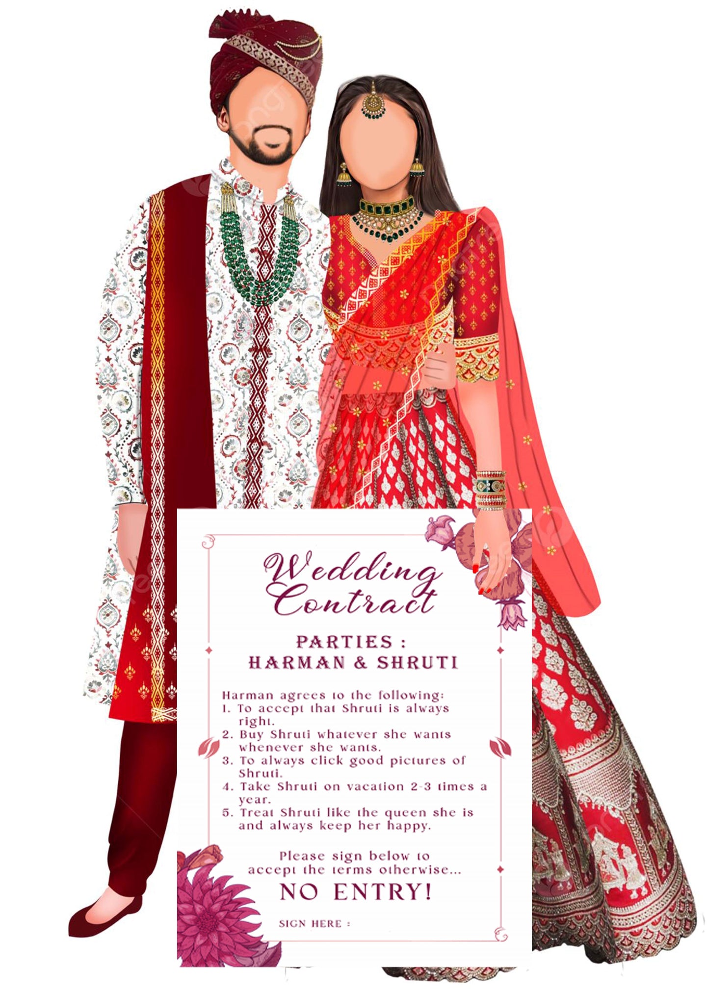 Wedding Contract For Wedding Entry - Wedding Function