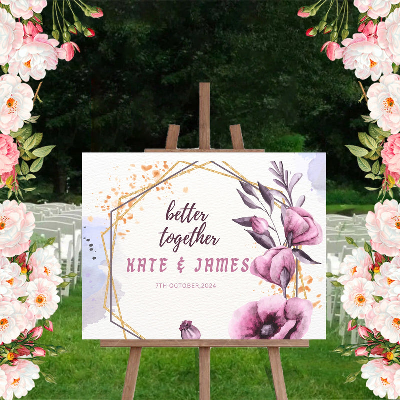 Wedding Ceremony Theme Party Welcome Board