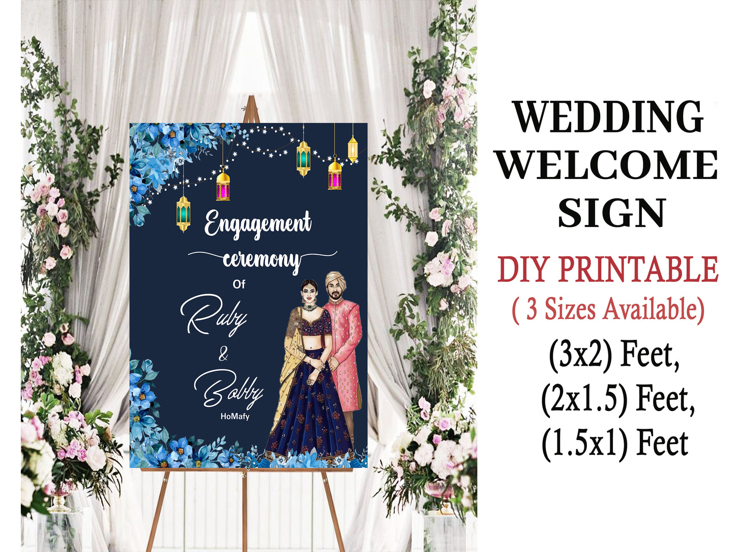 Engagement Ceremony Theme Party Welcome Board