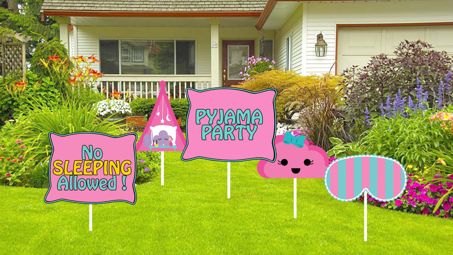 Pyjama Party Theme Birthday Party Cutouts