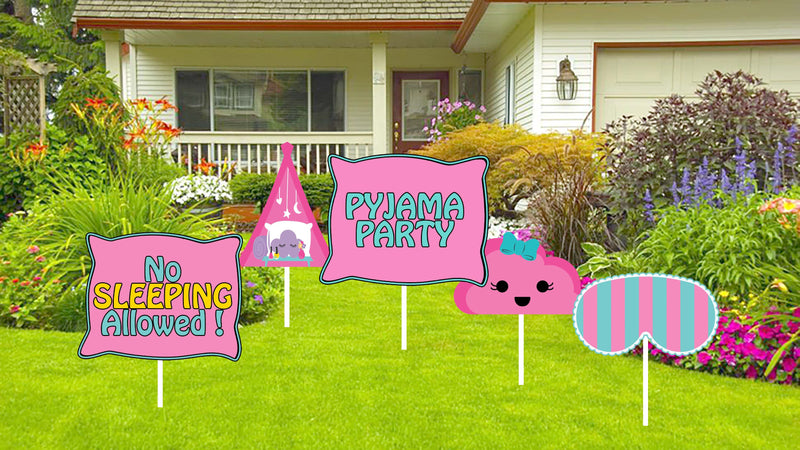 Pyjama Party Theme Birthday Party Cutouts