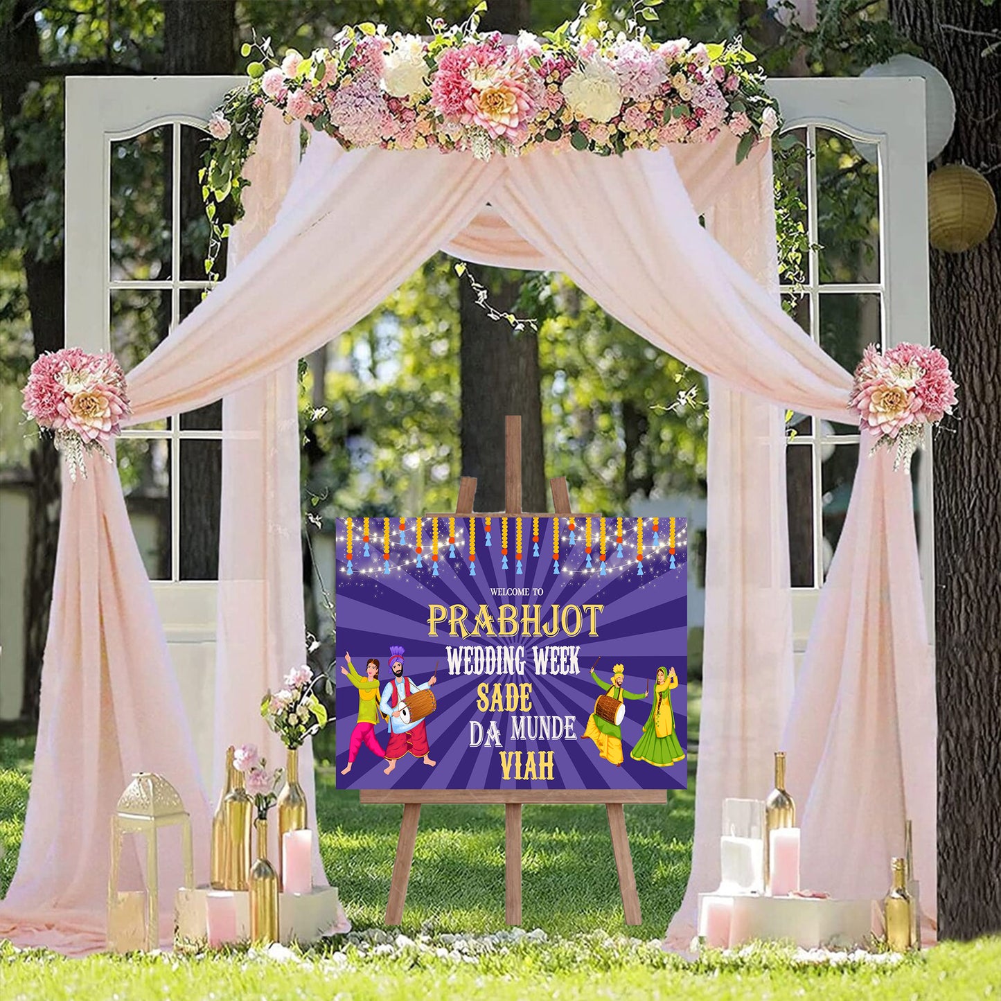 Wedding Ceremony Theme Party Welcome Board