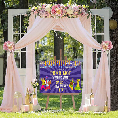 Wedding Ceremony Theme Party Welcome Board