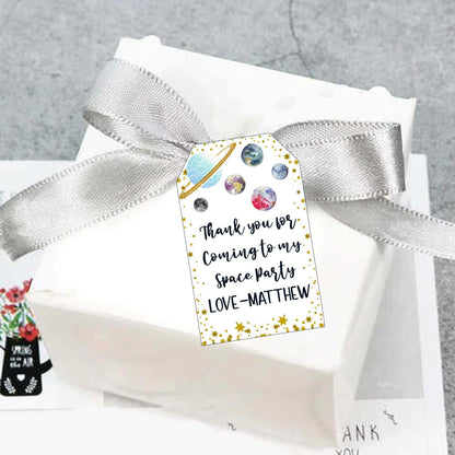 Space Theme Birthday Party Thank You Gift Tags