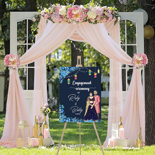 Engagement Ceremony Theme Party Welcome Board