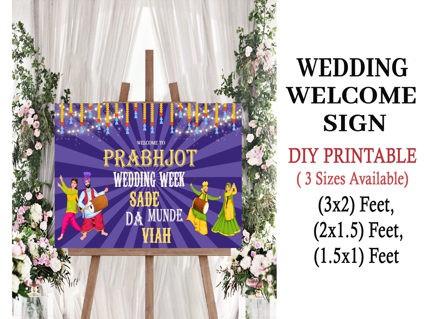 Wedding Ceremony Theme Party Welcome Board