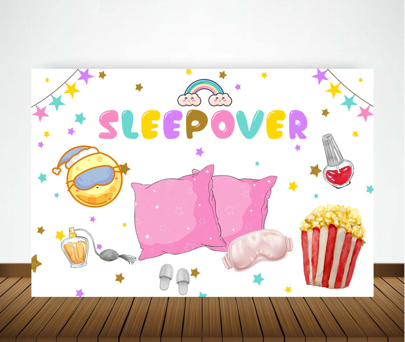 Pyjama Party Theme Birthday Party Backdrop