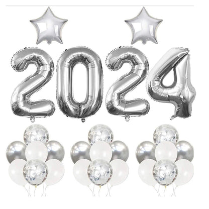 New Year Party with Silver Combo Kit for Decorations