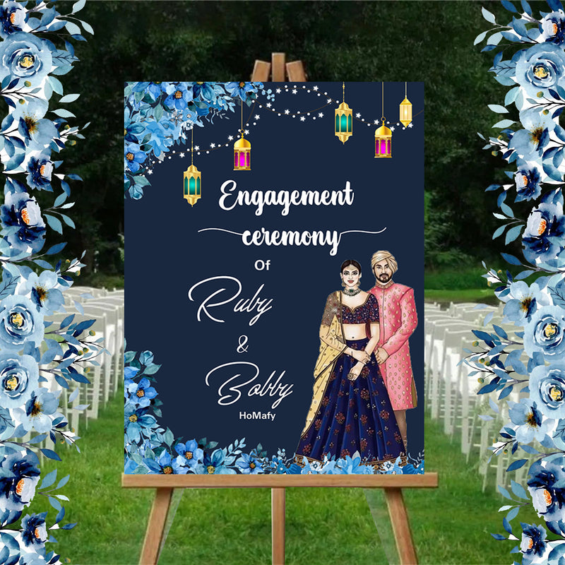 Engagement Ceremony Theme Party Welcome Board