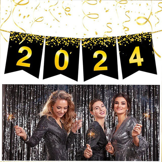 New Year Party Banner for Decorations
