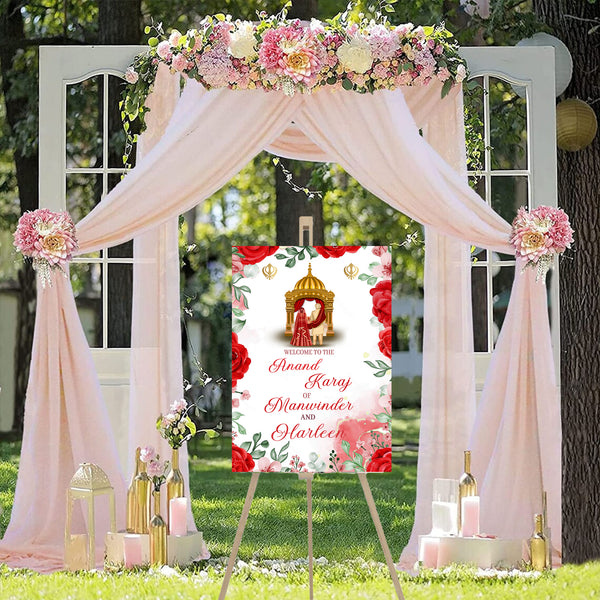 Wedding Ceremony Theme Party Welcome Board